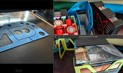 thin flat shapes printed horizontally, then folded and stood vertically to make corner supports